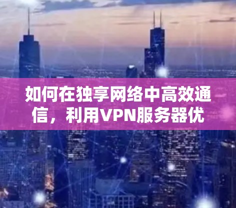 如何在独享网络中高效通信,利用VPN服务器优化数据传输 如何在独享网络中高效通信,利用VPN服务器优化数据传输