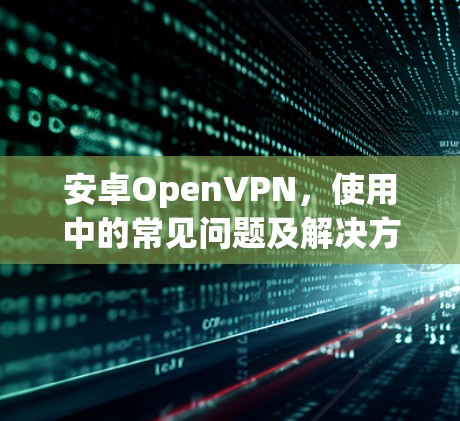 安卓OpenVPN,使用中的常见问题及解决方案 安卓OpenVPN,使用中的常见问题及解决方案