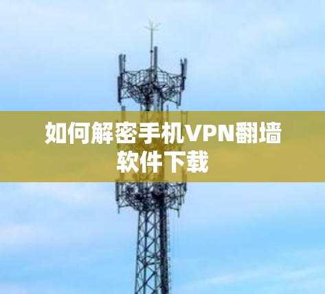如何解密手机VPN翻墙软件下载