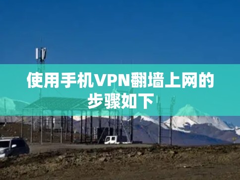 使用手机VPN翻墙上网的步骤如下