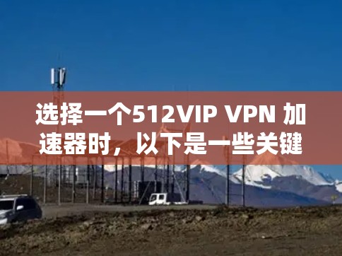 选择一个512VIP VPN 加速器时，以下是一些关键步骤和建议