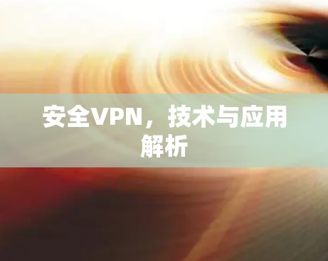 安全VPN,技术与应用解析 安全VPN,技术与应用解析