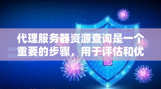 代理服务器资源查询是一个重要的步骤，用于评估和优化代理服务器的性能。以下是查询代理服务器资源的详细流程