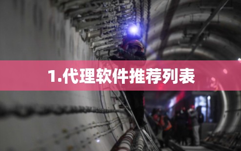 1.代理软件推荐列表