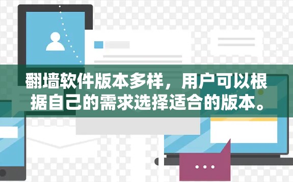 翻墙软件版本多样,用户可以根据自己的需求选择适合的版本。以下是一些常见的版本及其特点 翻墙软件版本多样,用户可以根据自己的需求选择适合的版本。以下是一些常见的版本及其特点