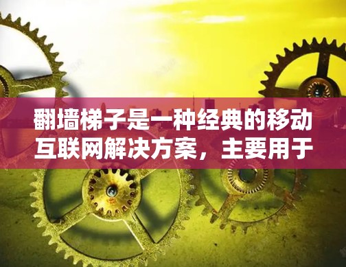 翻墙梯子是一种经典的移动互联网解决方案,主要用于将移动设备连接到固定端点,如楼内的网络设备。以下是对翻墙梯子的详细评测 翻墙梯子是一种经典的移动互联网解决方案,主要用于将移动设备连接到固定端点,如楼内的网络设备。以下是对翻墙梯子的详细评测