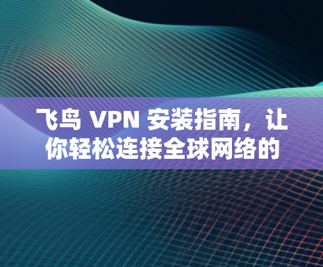飞鸟 VPN 安装指南，让你轻松连接全球网络的秘密