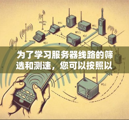 为了学习服务器线路的筛选和测速，您可以按照以下步骤进行