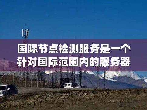 国际节点检测服务是一个针对国际范围内的服务器和设备进行检测和管理的系统工具，广泛应用于企业、跨国公司以及教育和培训领域。以下是对该服务的详细介绍