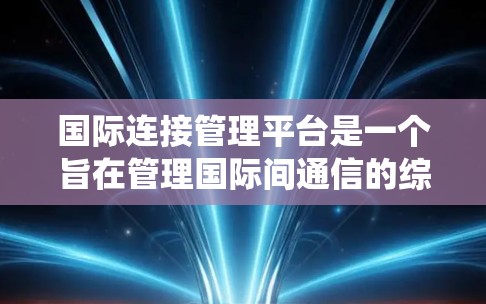 国际连接管理平台是一个旨在管理国际间通信的综合性系统，涉及多方面的数据处理、法律协议、维护和监控。以下是该平台的详细总结